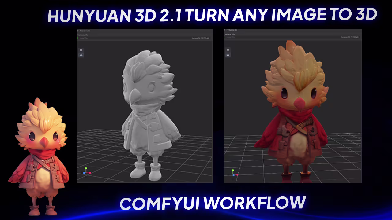 How to Install Hunyuan 3D 2.1 in ComfyUI (Free Image-to-3D Workflow) Step 1