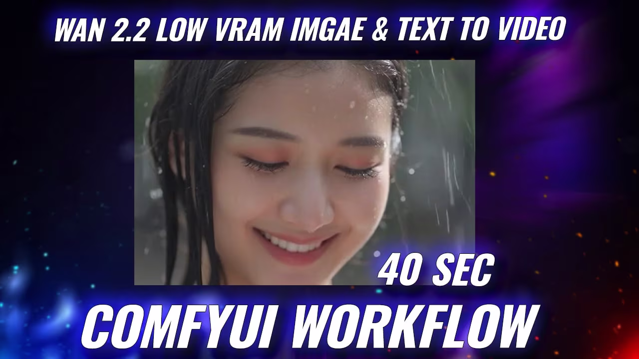 WAN 2.2 ComfyUI Workflow: Low VRAM Image & Text to Video Step 1