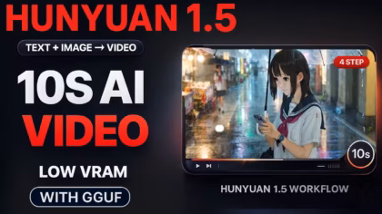 Hunyuan Video 1.5 ComfyUI Workflow: 4-Step LightX2V Upscale to 1080p 