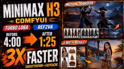 MiniMax H3 ComfyUI Workflow: Almost 3× Faster + Ref2VA Guide Step 1